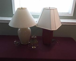 Trio of Table Lamps