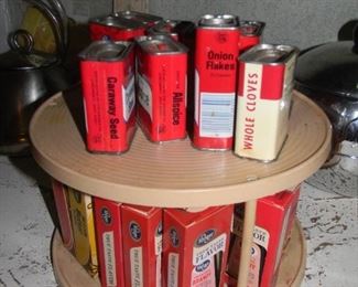 Vintage spice tins