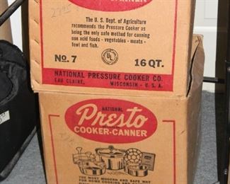 2 presto cookers 