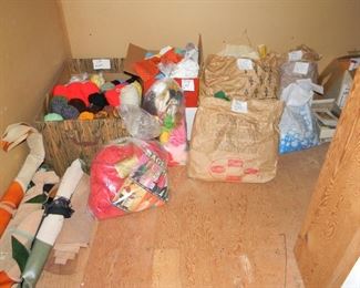 leather - Yarn - Vinyl  -bags of crafts 