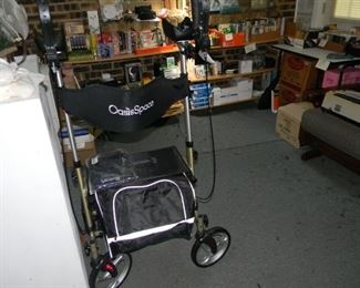 Oasis Space
 Walker Folding & Adjustable Rollator 
light weight Aluminum Walking Aid
 W/ Seat
