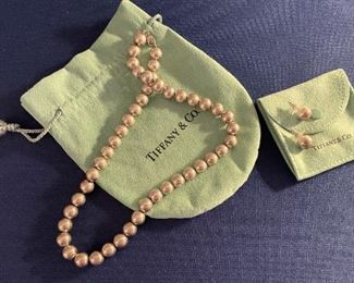 Tiffany necklace and earrings