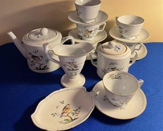Copeland Queen's Bird tea set