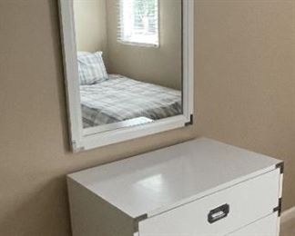 Small 3-drawer chest and mirror by Dixie (purchased at Gabberts)