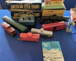 American Flyer train parts and track