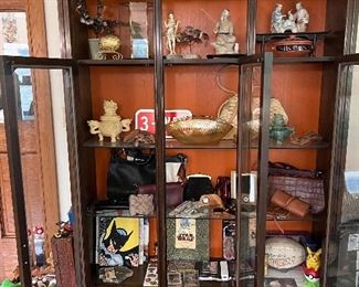 China cabinet hutch loaded with great items!