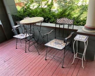 Mosaic Bistro chairs and tables