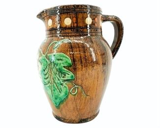 Vintage Terracotta Painted Pitcher
