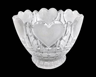 Vintage Crystal and Frosted Crystal Candy Dish
