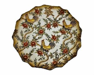 Vintage Cloisonné Style Porcelain Art Plate