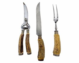 3pc Wood Handle Meat Carving Set