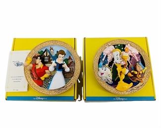 2pc Set of Beauty And The Beast Collectors Plate