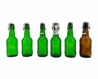 6pc Set Of Vintage Grolsch Beer Bottles