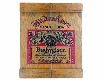 Vintage Wooden Budweiser Cabinet