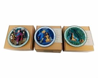 3pc Pocahontas Collectable Porcelain Plates