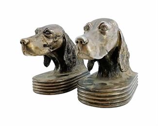 2pc Jennings Brothers Hunting Dog Bookends