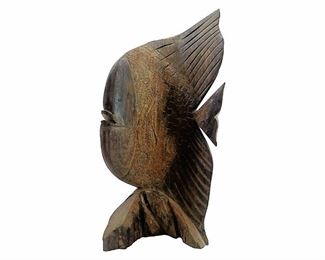Large Wooden Fish Sculpture