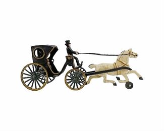 Vintage Cast Iron Horse Drawn Carriage