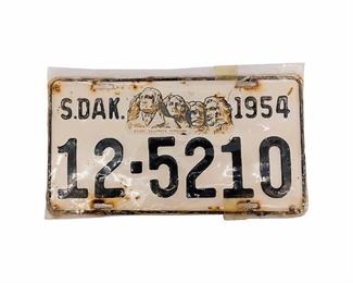 1954 South Dakota License Plate
