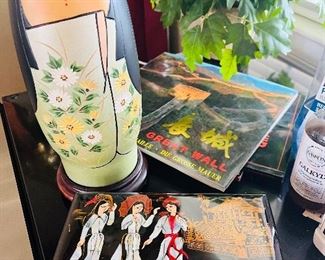 Japanese and Russian (not pictured) Lacquered Boxes.