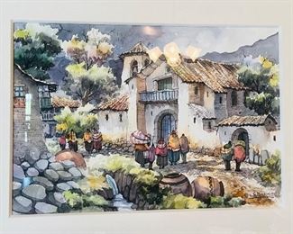 14x20 Watercolor. Cusco Peru.