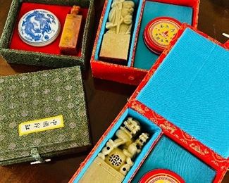 Chinese stamp sets. 