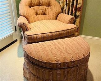 Club Chair with Ottoman.