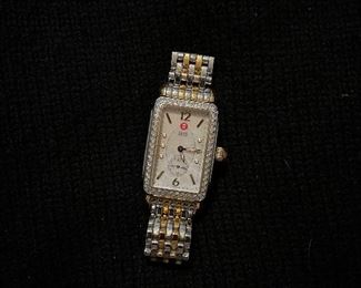 Michele Two-Tone Deco Park Diamond Watch w/5 bands.
