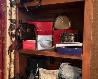 Coach, Prada, Ferragamo. 