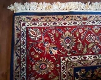 Beautiful are a rug 9' x 12'6" including fringe.  Excellent used condition