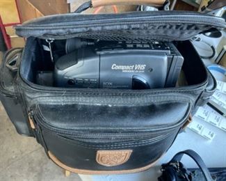 JVC compact VHS movie camera in case