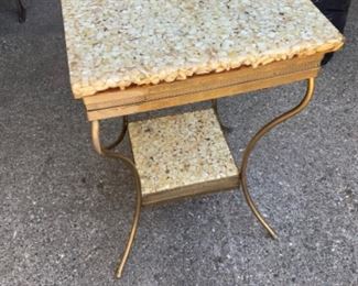 Epoxy and Shell Table.