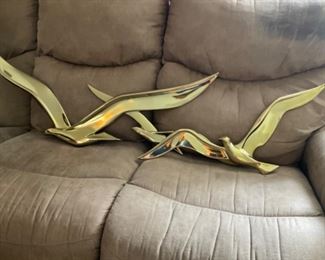 Pair of mid-century modern 3 Geese Wall Decor