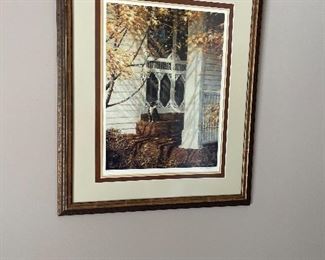 Framed signed print