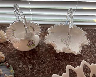 Fenton watercress with hand painted violets