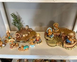 PenDelfin bunny figurine collection, including cottages, stages, accessories and creation boards from factory