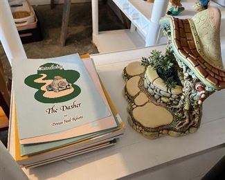 Story books, well, PenDelfin bunny figurine collection, including cottages, stages, accessories and creation boards from factory
