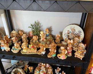 PenDelfin bunny figurine collection, including cottages, stages, accessories and creation boards from factory