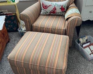 Vintage chair and ottoman