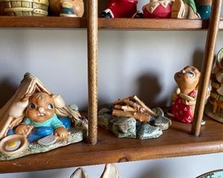 PenDelfin bunny figurine collection, including cottages, stages, accessories and creation boards from factory