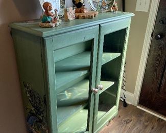 Painted two door cabinet