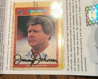 Jimmy Johnson collector card