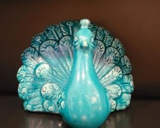 Ceramic peacock