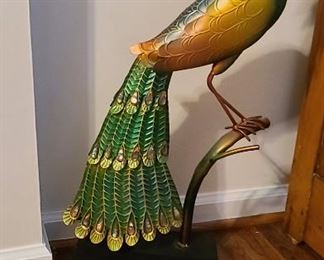 Metal art peacock