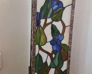 Stained glass console lamp