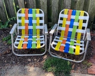 Vintage Folding Beach Chairs