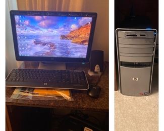 HP Pavilion Computer P6645Y 20" Monitor, Keyboard, Tower, Speaker and Mouse.  Windows 7