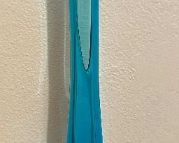 MCM Glass Swung Vase Peacock Blue