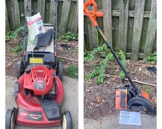 Toro Recycler Mower 190cc 22" & Black & Decker Edger
