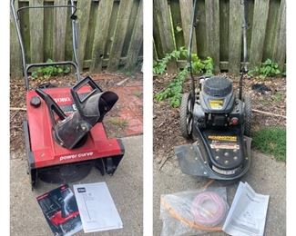Toro Power Curve Snow Blower CCR2400 & Remington 22" Wheeled String Trimmer #260